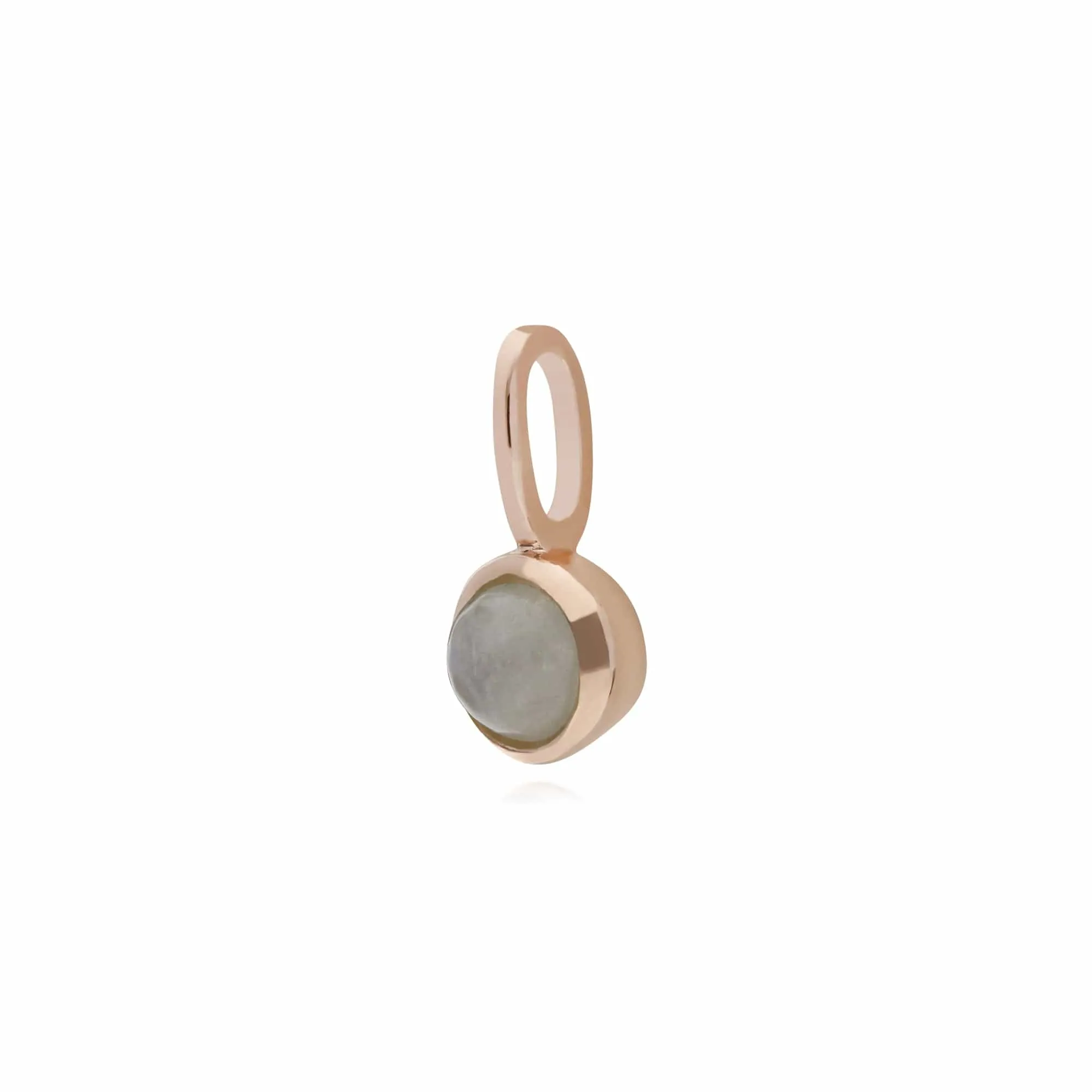 Gemondo Rose Gold Plated Sterling Silver Rainbow Moonstone Charm sold by Gemondo Jewellery product image thumbnail 2