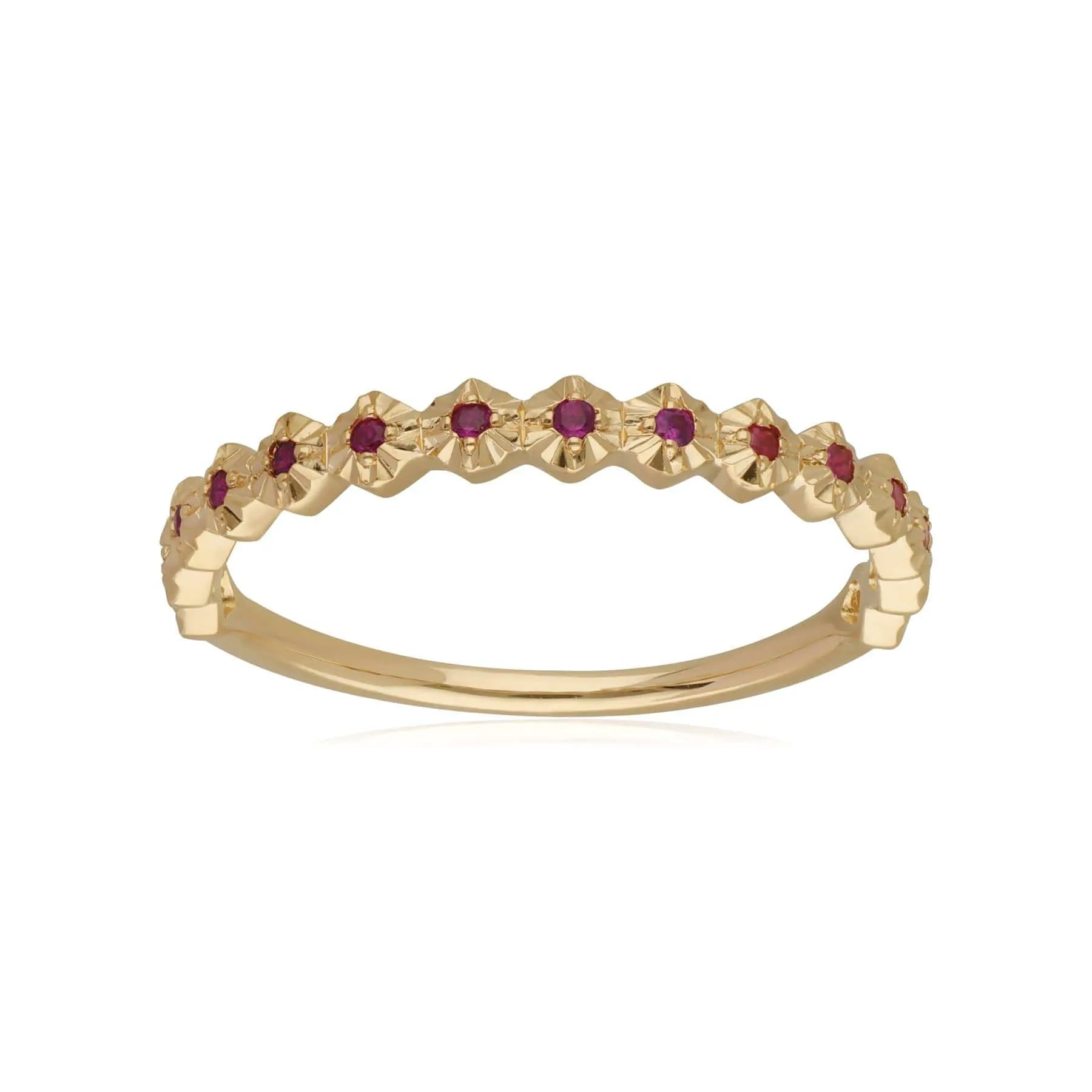 18ct Yellow Gold 0.09ct Ruby Band Ring sold by Gemondo Jewellery product image thumbnail 3