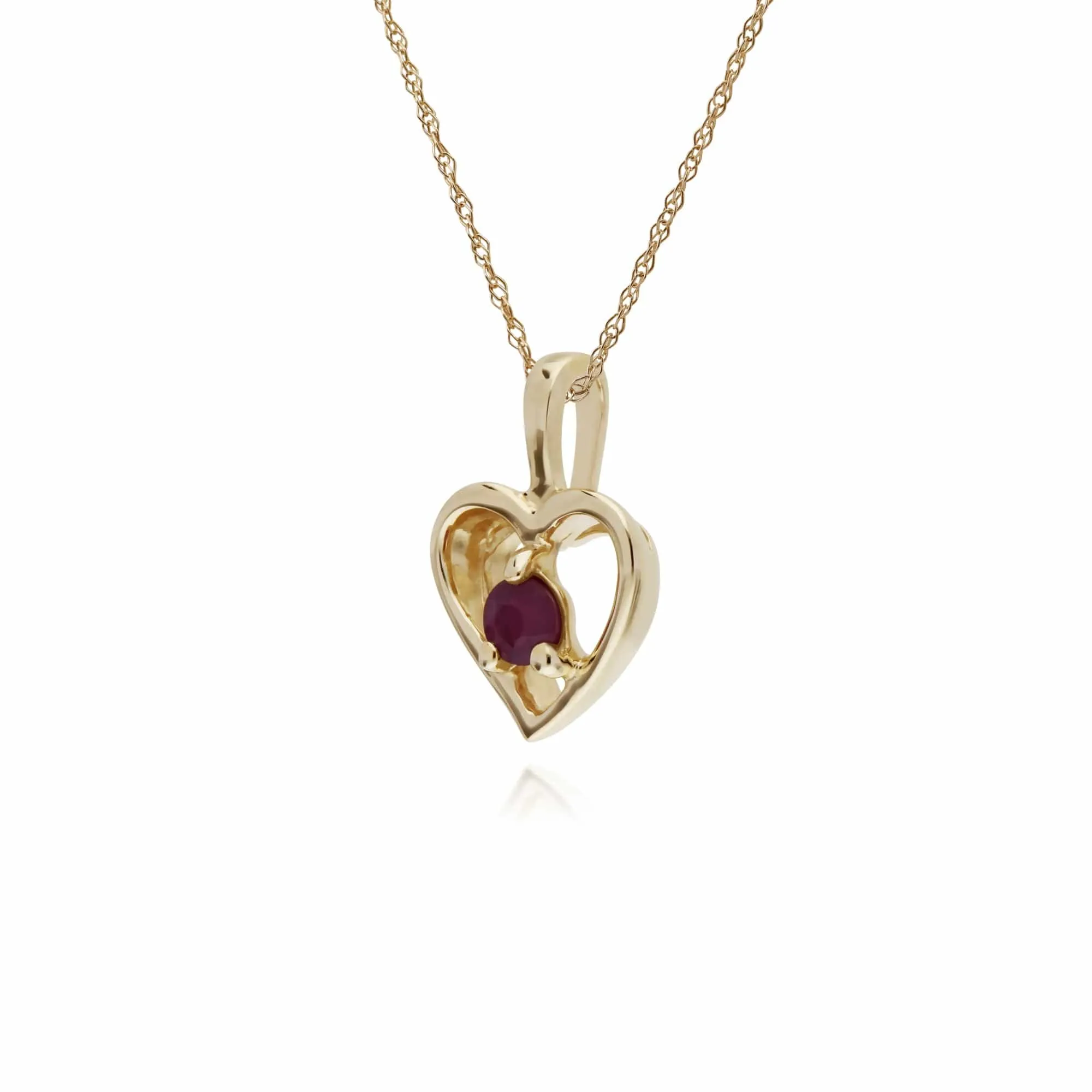 Gemondo 9ct Yellow Gold Aquamarine Single Stone Heart 45cm Necklace sold by Gemondo Jewellery product image thumbnail 2