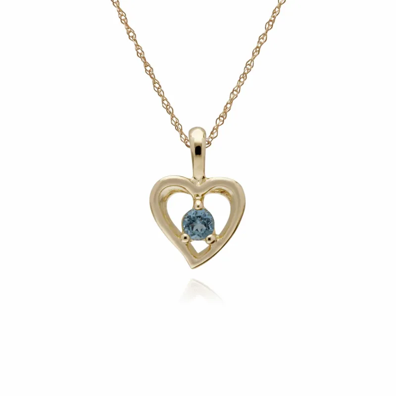 Gemondo 9ct Yellow Gold Topaz Single Stone Heart 45cm Necklace sold by Gemondo Jewellery