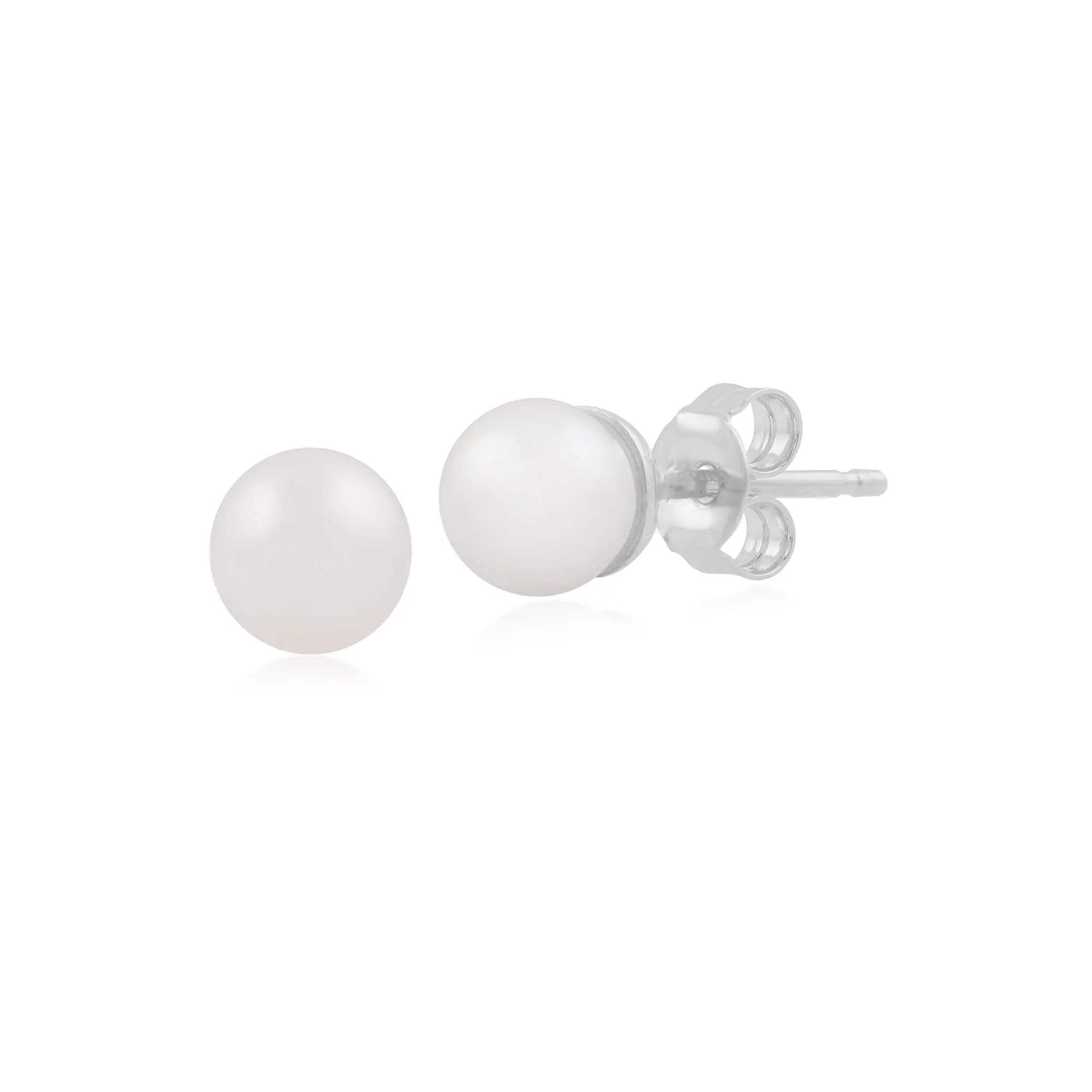 9ct White Gold 1.42ct White Chinese Freshwater Pearl Stud Earrings sold by Gemondo Jewellery