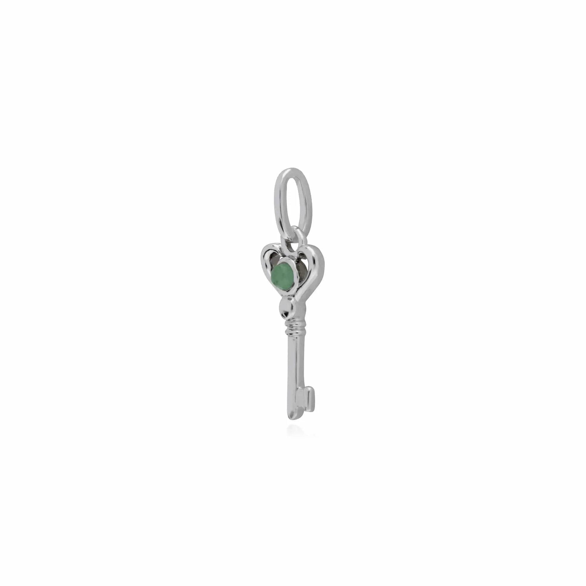 Gemondo Sterling Silver Jade Small Key Charm sold by Gemondo Jewellery product image thumbnail 2