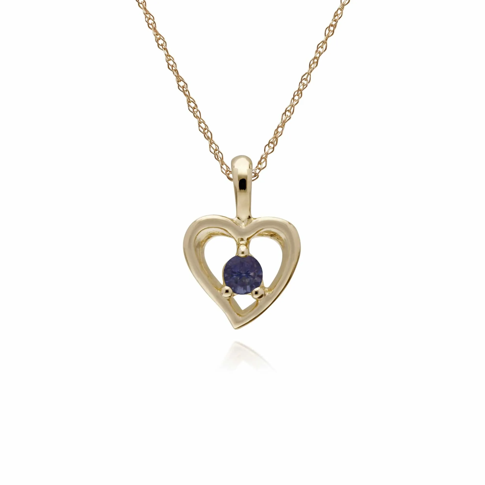 Gemondo 9ct Yellow Gold Garnet Single Stone Heart 45cm Necklace sold by Gemondo Jewellery