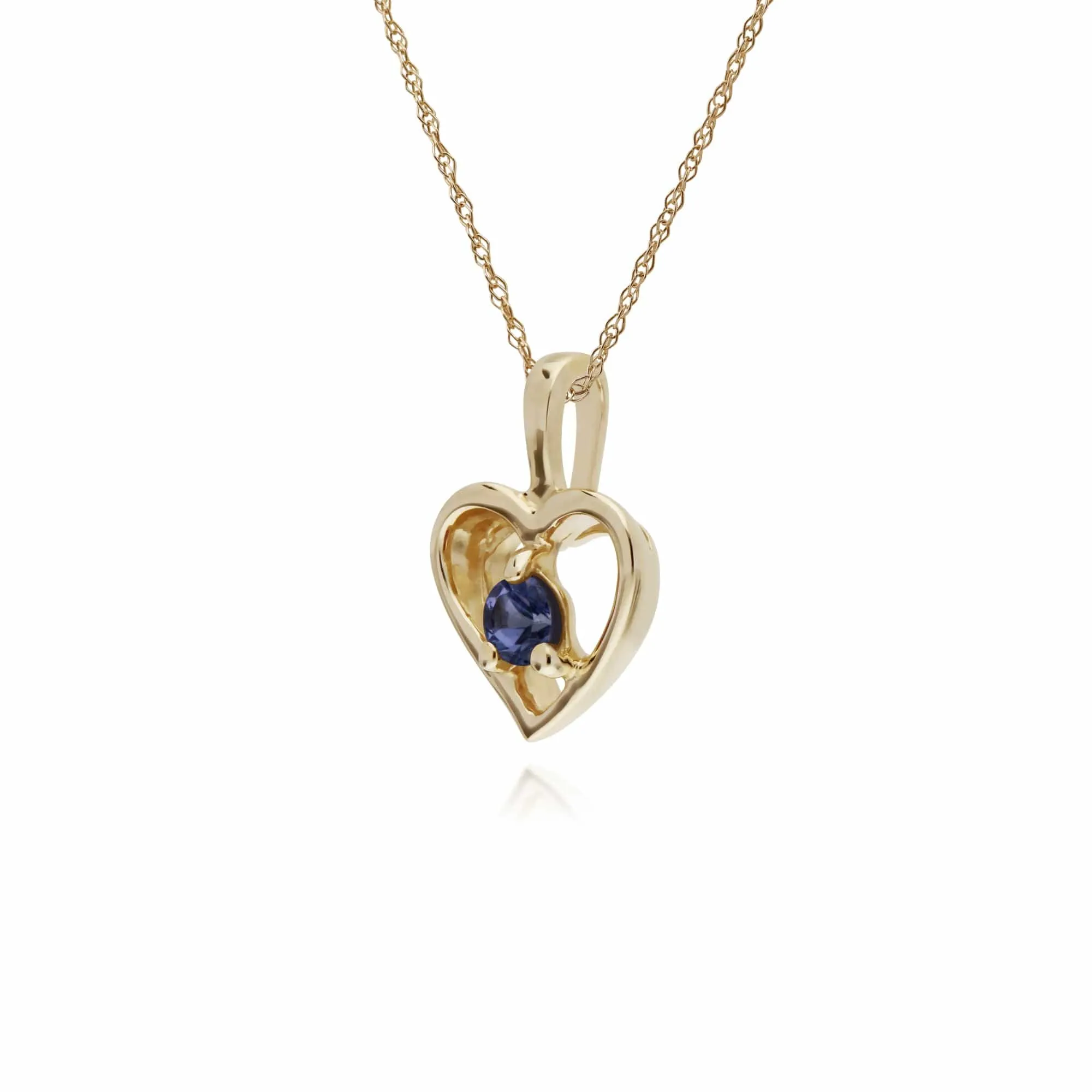 Gemondo 9ct Yellow Gold Garnet Single Stone Heart 45cm Necklace sold by Gemondo Jewellery product image thumbnail 2