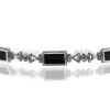 Art Deco Style Rectangle Black Onyx & Marcasite Bracelet sold by Gemondo Jewellery