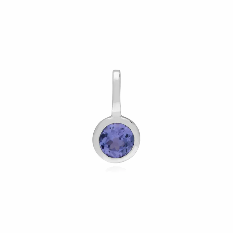 Gemondo Sterling Silver Single Stone Tanzanite Charm sold by Gemondo Jewellery