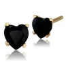 Gemondo 9ct Yellow Gold 0.59ct Sapphire 4 Claw Set Heart Stud Earrings 4x4mm sold by Gemondo Jewellery