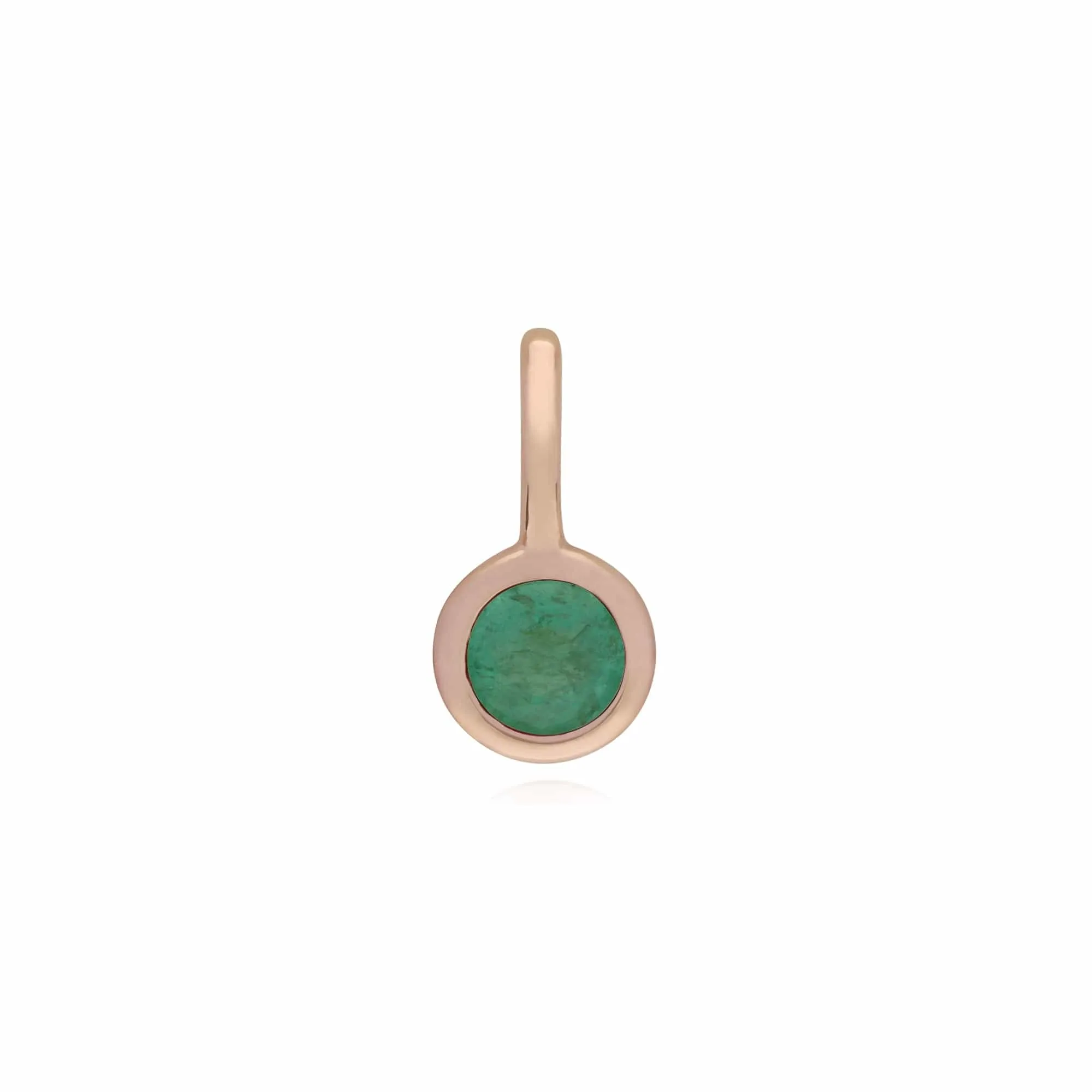 Gemondo Rose Gold Plated Sterling Silver Emerald Charm sold by Gemondo Jewellery