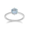 Classic Round Blue Topaz Claw Set Single Stone Ring in 925 Sterling Silver sold by Gemondo Jewellery