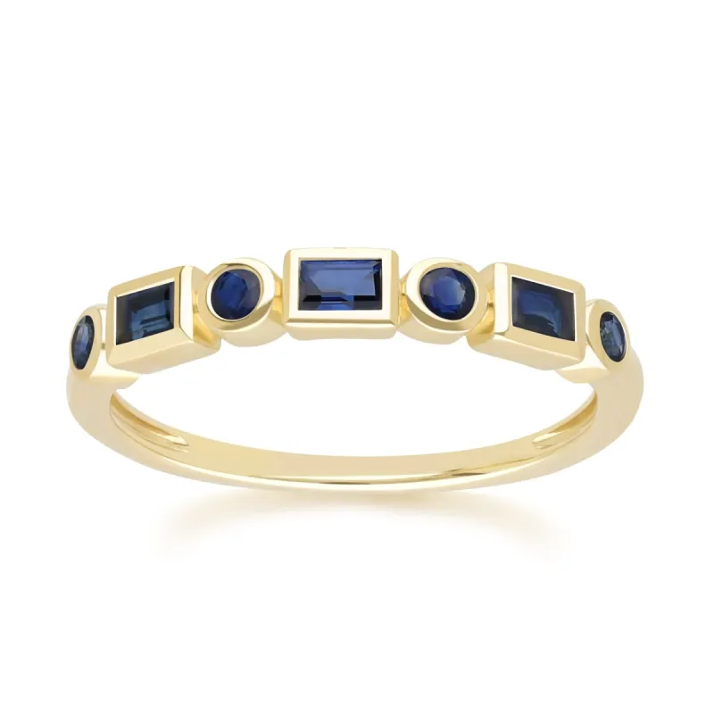Classic Sapphire Eternity Ring in 9ct Yellow Gold sold by Gemondo Jewellery