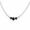 Classic Round Sapphire 3 Stone Gradient Necklace in 925 Sterling Silver sold by Gemondo Jewellery
