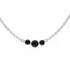 Classic Round Sapphire 3 Stone Gradient Necklace in 925 Sterling Silver sold by Gemondo Jewellery