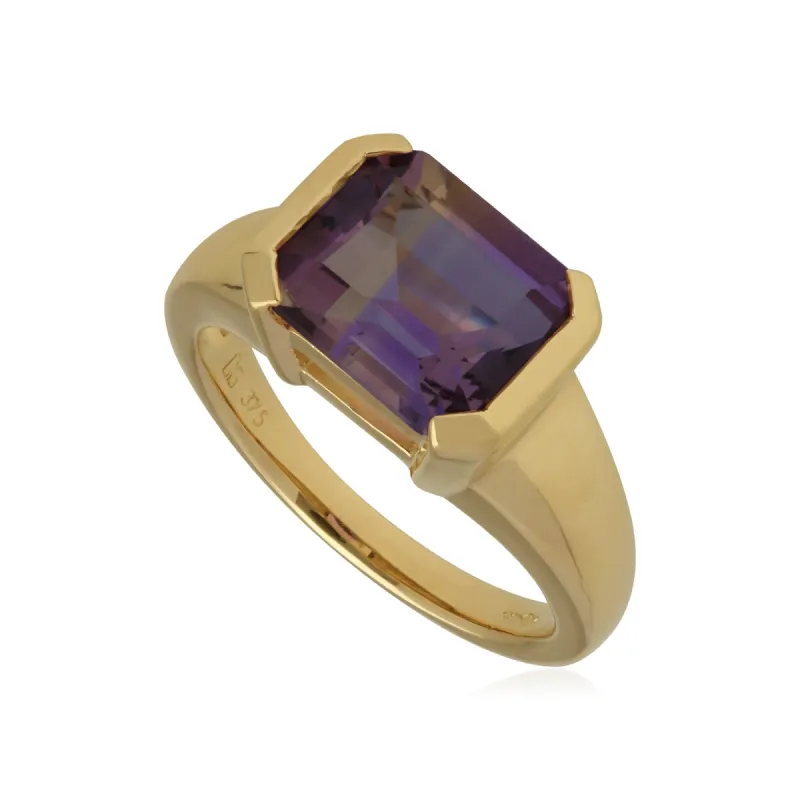 Kosmos Ametrine Cocktail Ring in 9ct Yellow Gold sold by Gemondo Jewellery