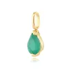 Classic Pear Emerald Pendant in 9ct Yellow Gold sold by Gemondo Jewellery