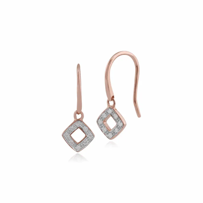 Gemondo 9ct Rose Gold 6pt Diamond Drop Earrings sold by Gemondo Jewellery