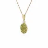 Gemondo 9ct Yellow Gold Peridot & Diamond Oval Cluster Pendant on 45cm Chain sold by Gemondo Jewellery
