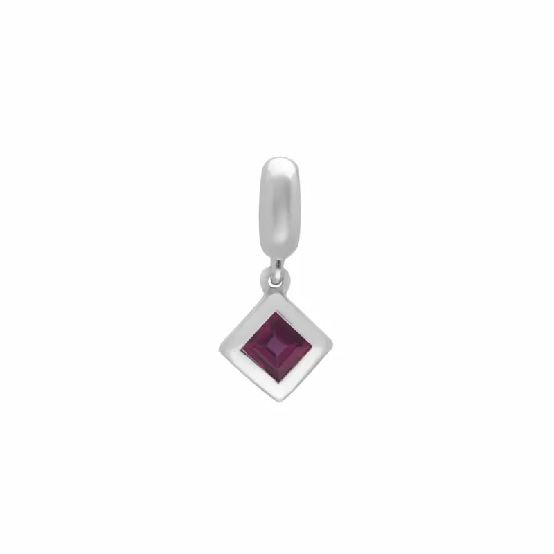 Achievement 'Visionary Stone' Sterling Silver Rhodolite Charm sold by Gemondo Jewellery