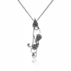 Art Nouveau Style Style Round Marcasite Twisted Leaf Drop Earrings & Pendant Set in 925 Sterling Silver sold by Gemondo Jewellery