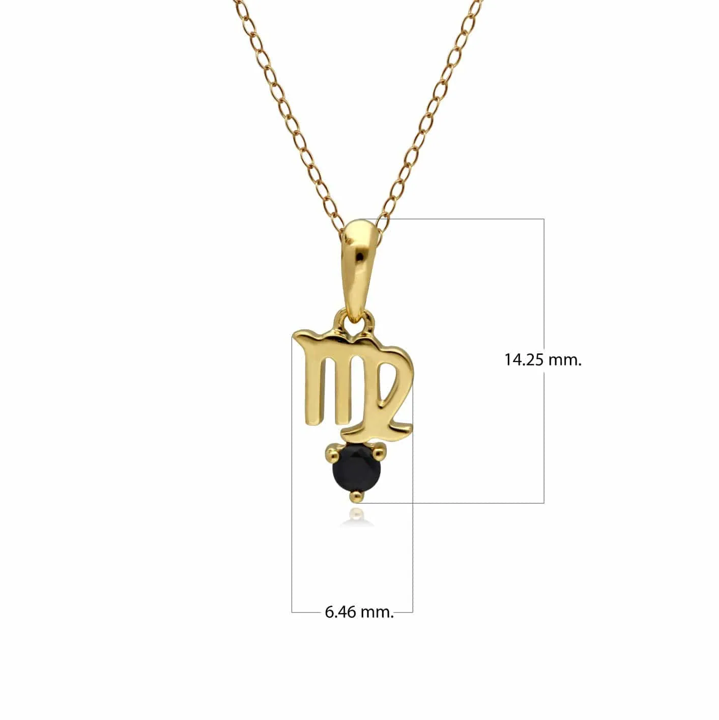 Amethyst Aquarius Zodiac Charm Necklace in 9ct Yellow Gold sold by Gemondo Jewellery product image thumbnail 3
