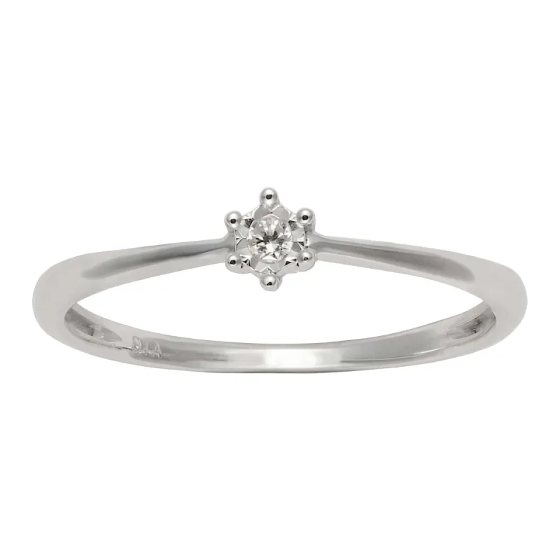 Classic Illusion Diamond Ring in 9ct White Gold sold by Gemondo Jewellery