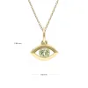 ECFEW™ Dainty Evil Eye Peridot Pendant in 9ct Yellow Gold sold by Gemondo Jewellery