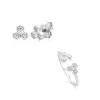 Diamond Trilogy Ring & Stud Earring Set in 9ct White Gold sold by Gemondo Jewellery