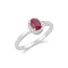 Gemondo 9ct White Gold 0.63ct Ruby & Diamond Cluster Ring sold by Gemondo Jewellery