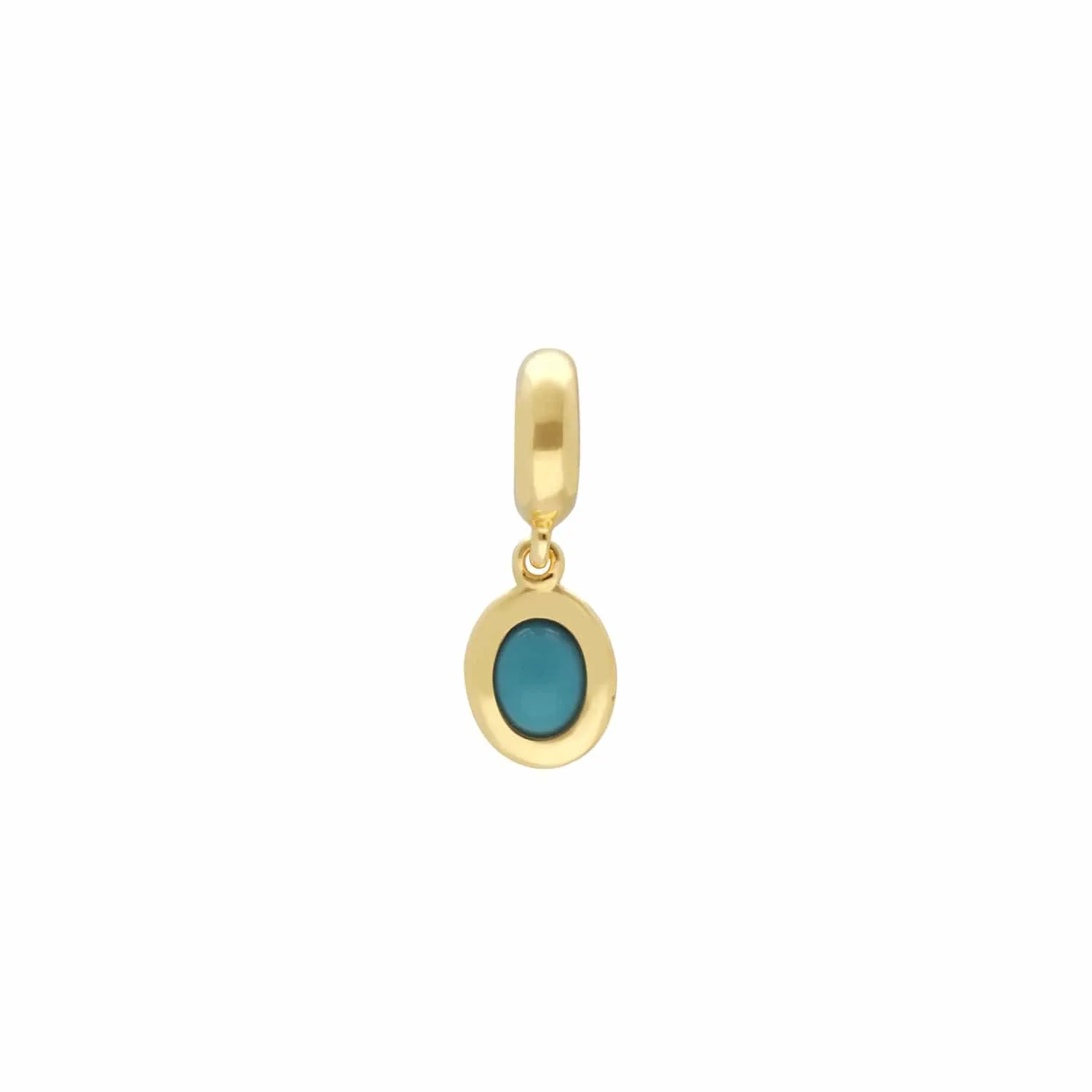 Achievement 'Stone of Protection' Gold Plated Turquoise Charm sold by Gemondo Jewellery