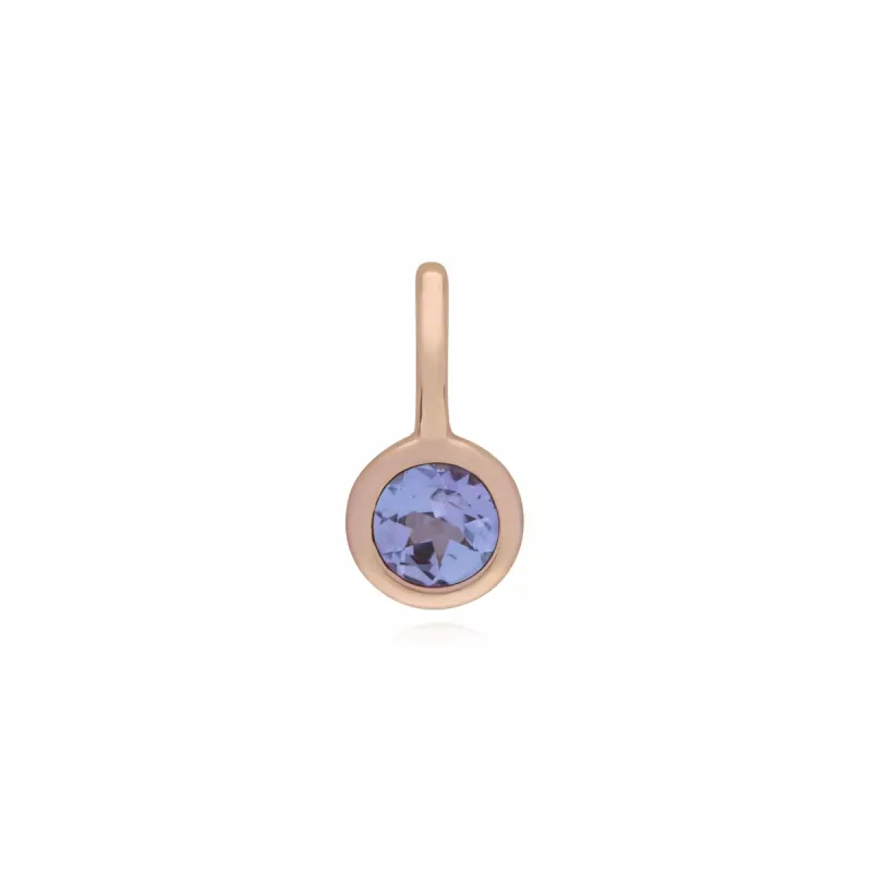 Gemondo Rose Gold Plated Sterling Silver Tanzanite Charm sold by Gemondo Jewellery