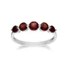 Essential Round Garnet Five Stone Gradient Ring in 925 Sterling Silver sold by Gemondo Jewellery