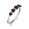 Essential Round Garnet Five Stone Gradient Ring in 925 Sterling Silver sold by Gemondo Jewellery