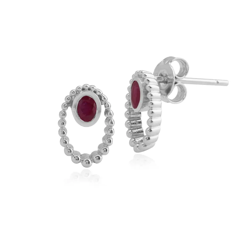 Gemondo 925 Sterling Silver 0.34ct Ruby Stud Earrings sold by Gemondo Jewellery