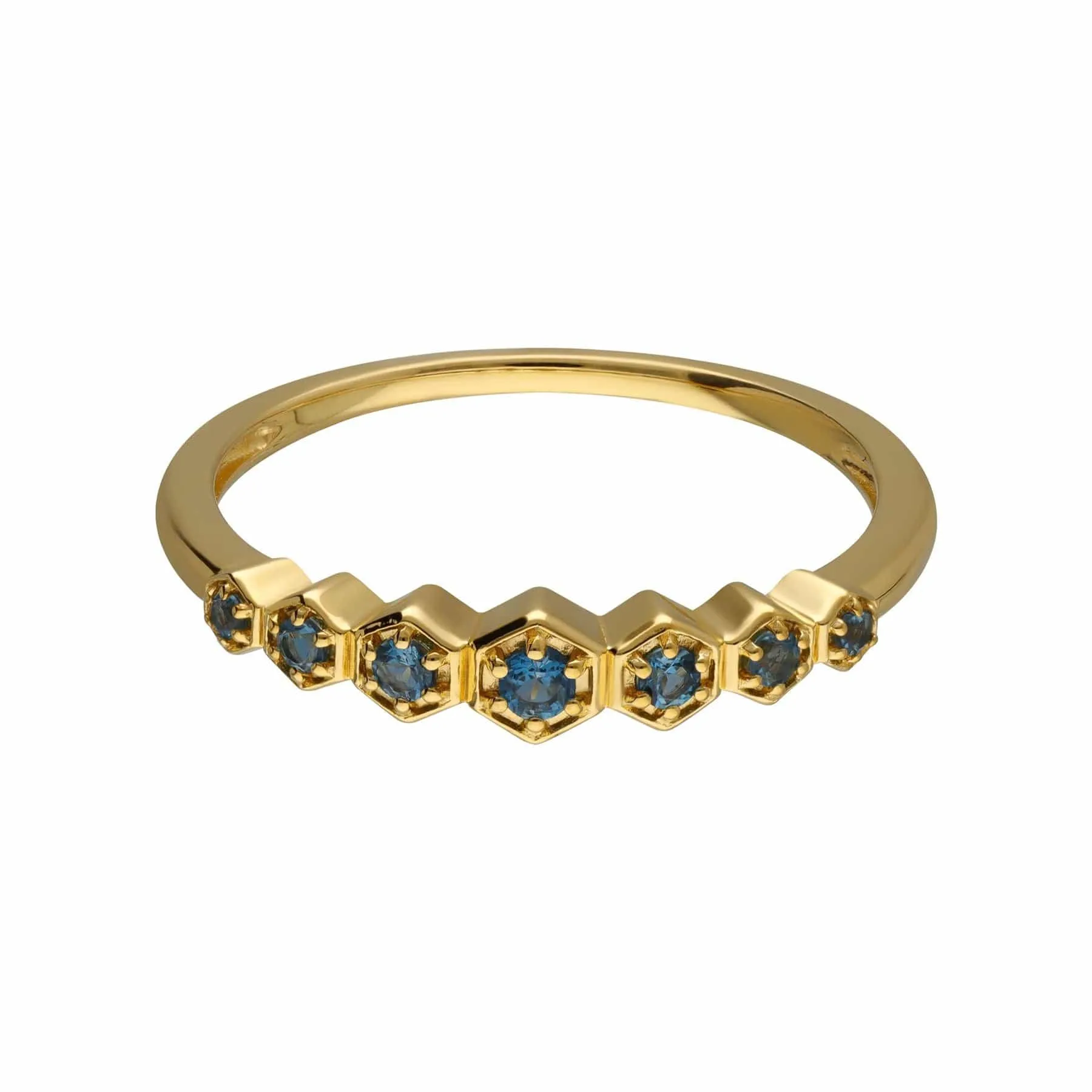 Modern Glam Topaz Sparkle Bar Ring In Yellow Gold Plated Silver sold by Gemondo Jewellery product image thumbnail 4