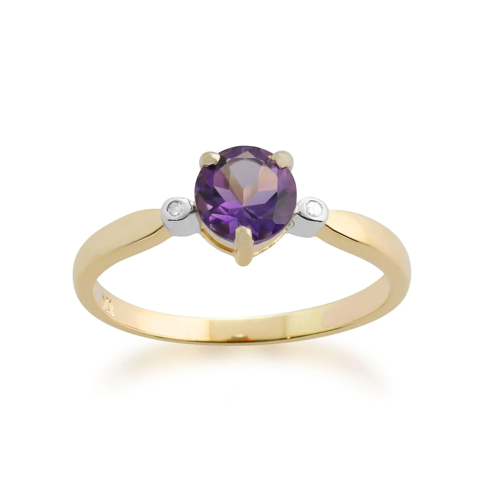 Gemondo 9ct Yellow Gold 0.57ct Amethyst & Diamond Ring sold by Gemondo Jewellery