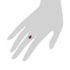 Classic Oval Ruby & Diamond Cluster Ring in 9ct White Gold sold by Gemondo Jewellery