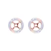 Classic Round Ruby Stud Earrings with Detachable Diamond Round Earrings Jacket Set in 9ct Rose Gold sold by Gemondo Jewellery