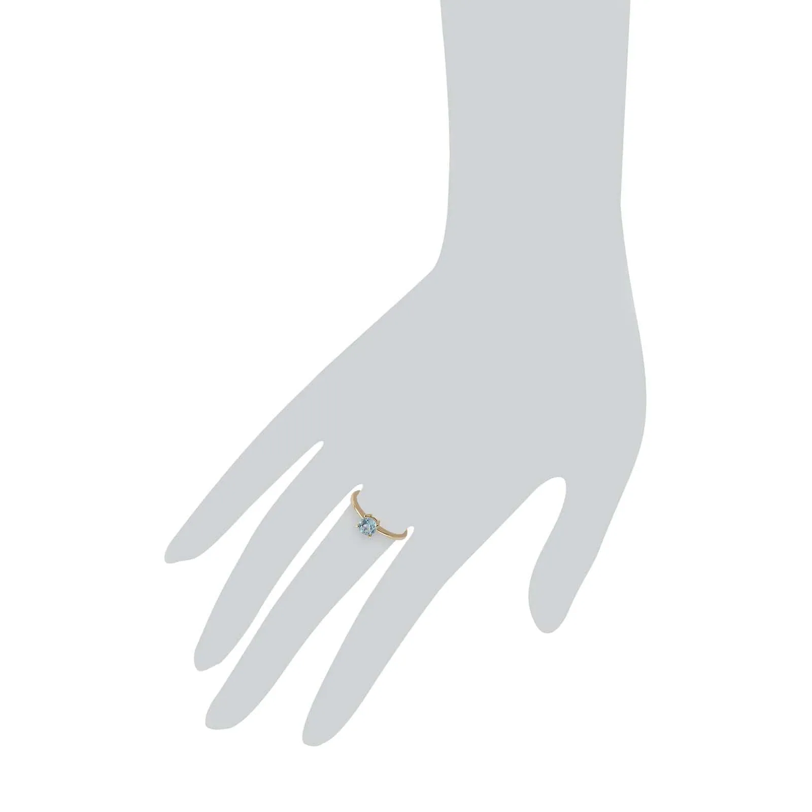 Gemondo 9ct Yellow Gold Topaz Round Cut Single Stone Ring sold by Gemondo Jewellery product image thumbnail 3