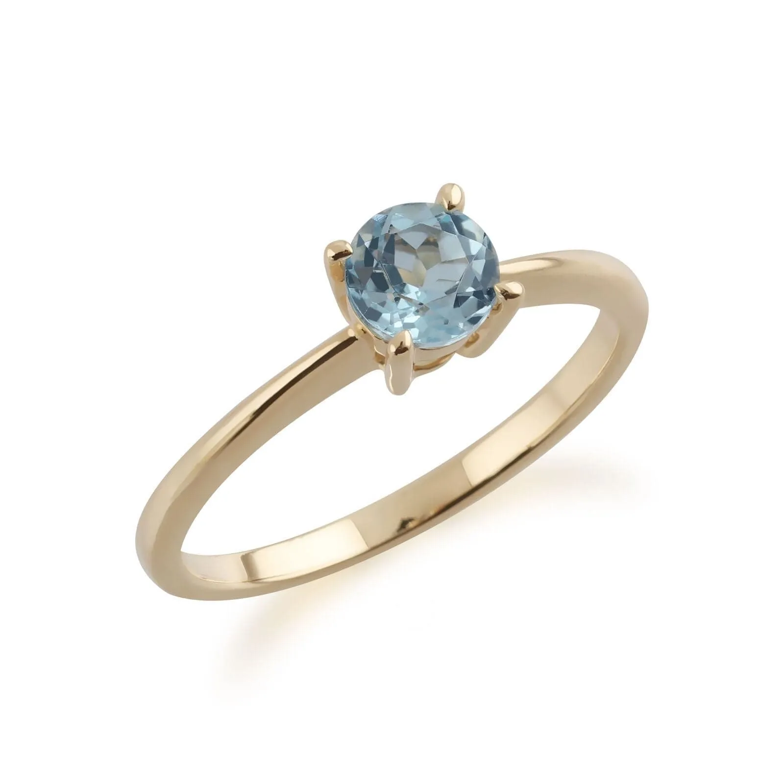 Gemondo 9ct Yellow Gold Topaz Round Cut Single Stone Ring sold by Gemondo Jewellery product image thumbnail 2
