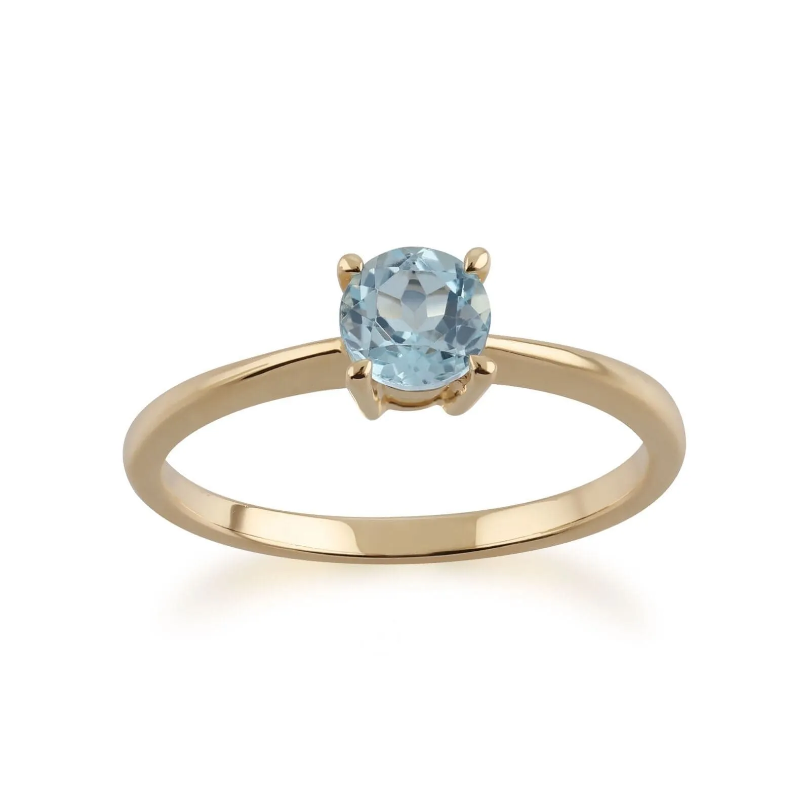 Gemondo 9ct Yellow Gold Topaz Round Cut Single Stone Ring sold by Gemondo Jewellery