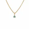 Classic Triangle Jade Single Stone Stud Earrings & Pendant Set in 9ct Yellow Gold sold by Gemondo Jewellery