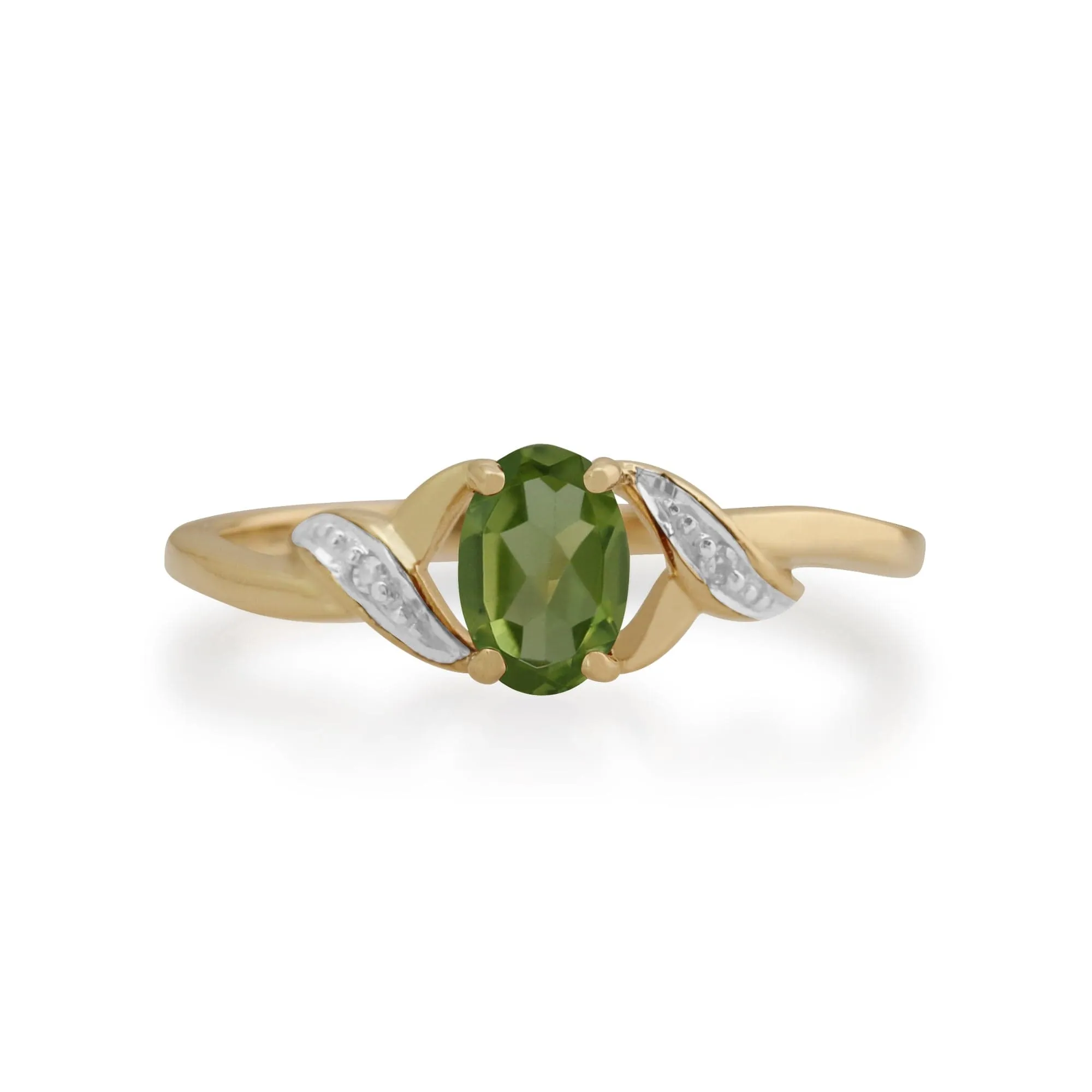 Gemondo 9ct Yellow Gold 0.51ct Peridot & Diamond Ring sold by Gemondo Jewellery product image thumbnail 2