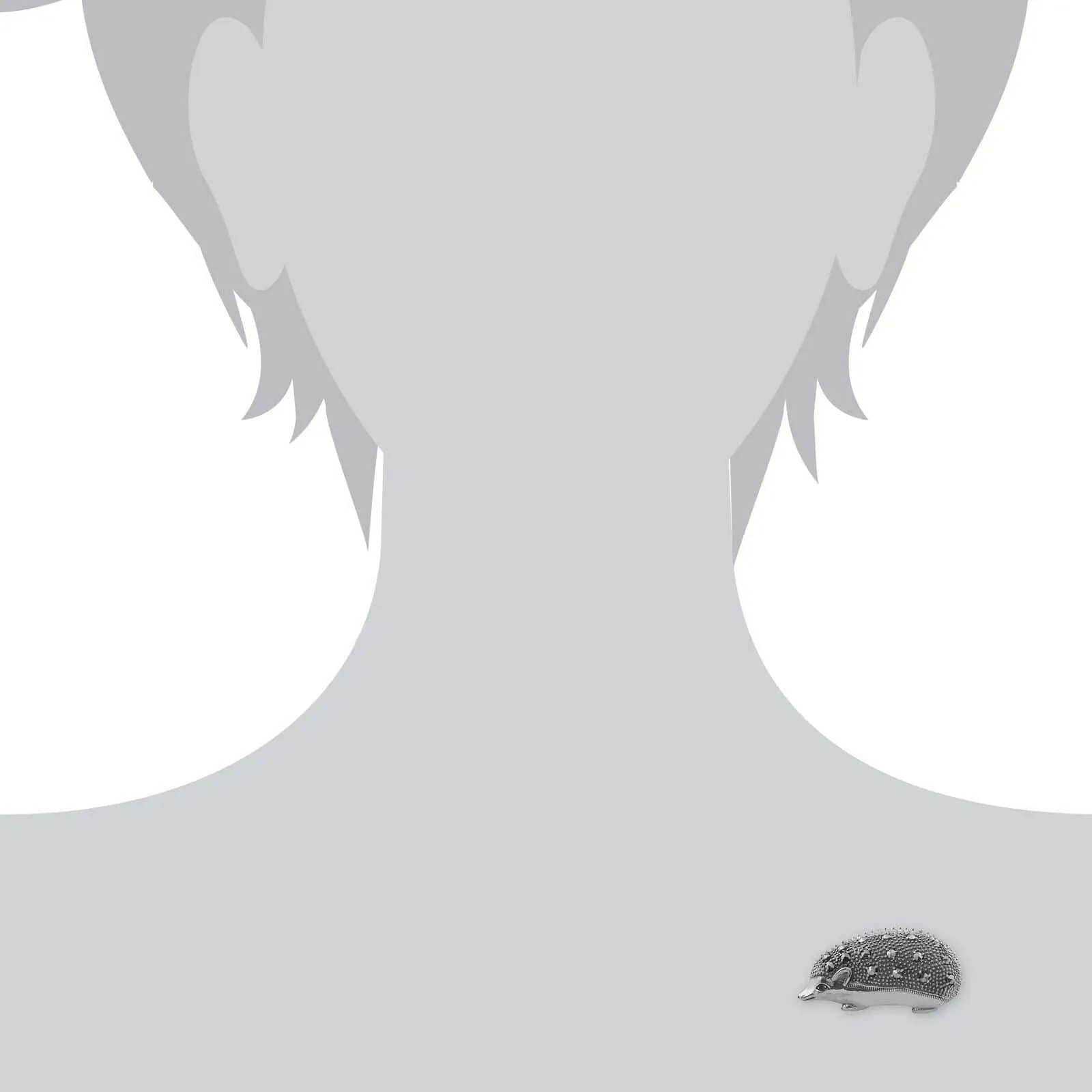 Classic Round Marcasite & Emerald Hedgehog Brooch in 925 Sterling Silver sold by Gemondo Jewellery product image thumbnail 2