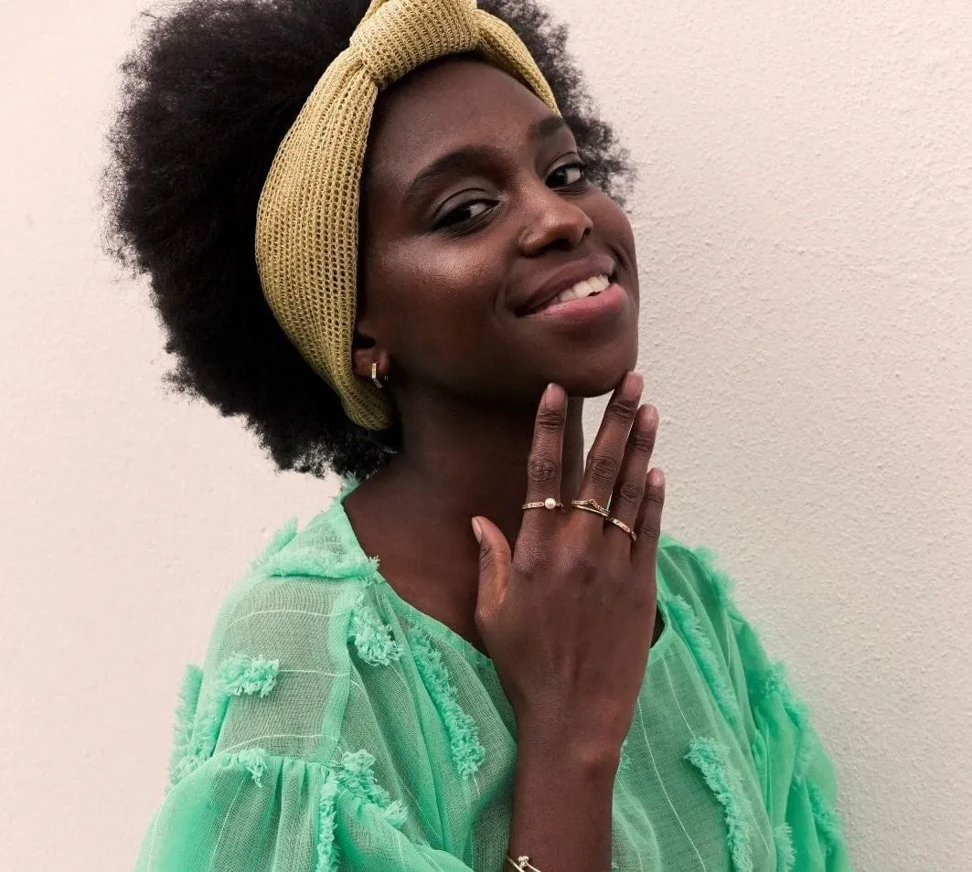 Rainbow Wishbone Style Ring in Gold Plated Sterling Silver sold by Gemondo Jewellery product image thumbnail 3