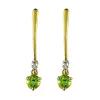 9ct Yellow Gold 0.33ct Natural Peridot & Diamond Drop Earrings sold by Gemondo Jewellery