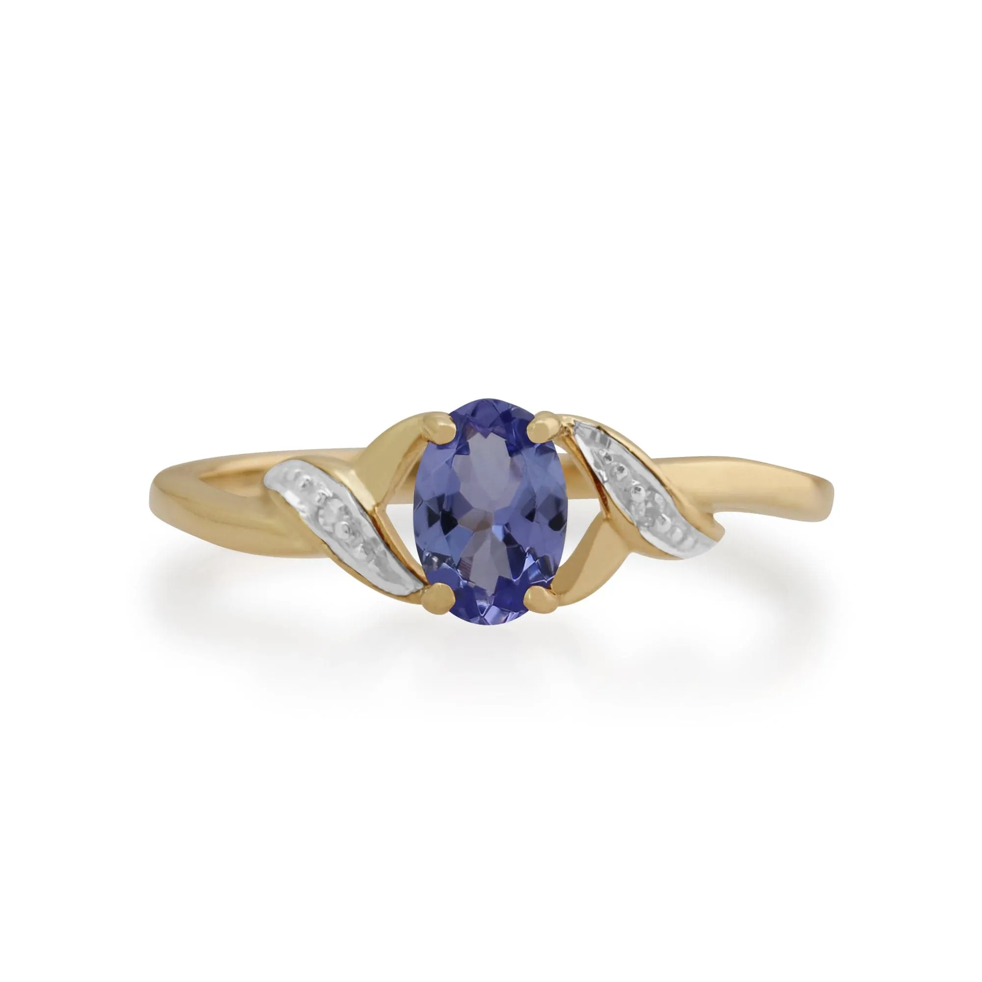 Gemondo 9ct Yellow Gold 0.48ct Tanzanite & Diamond Ring sold by Gemondo Jewellery product image thumbnail 2
