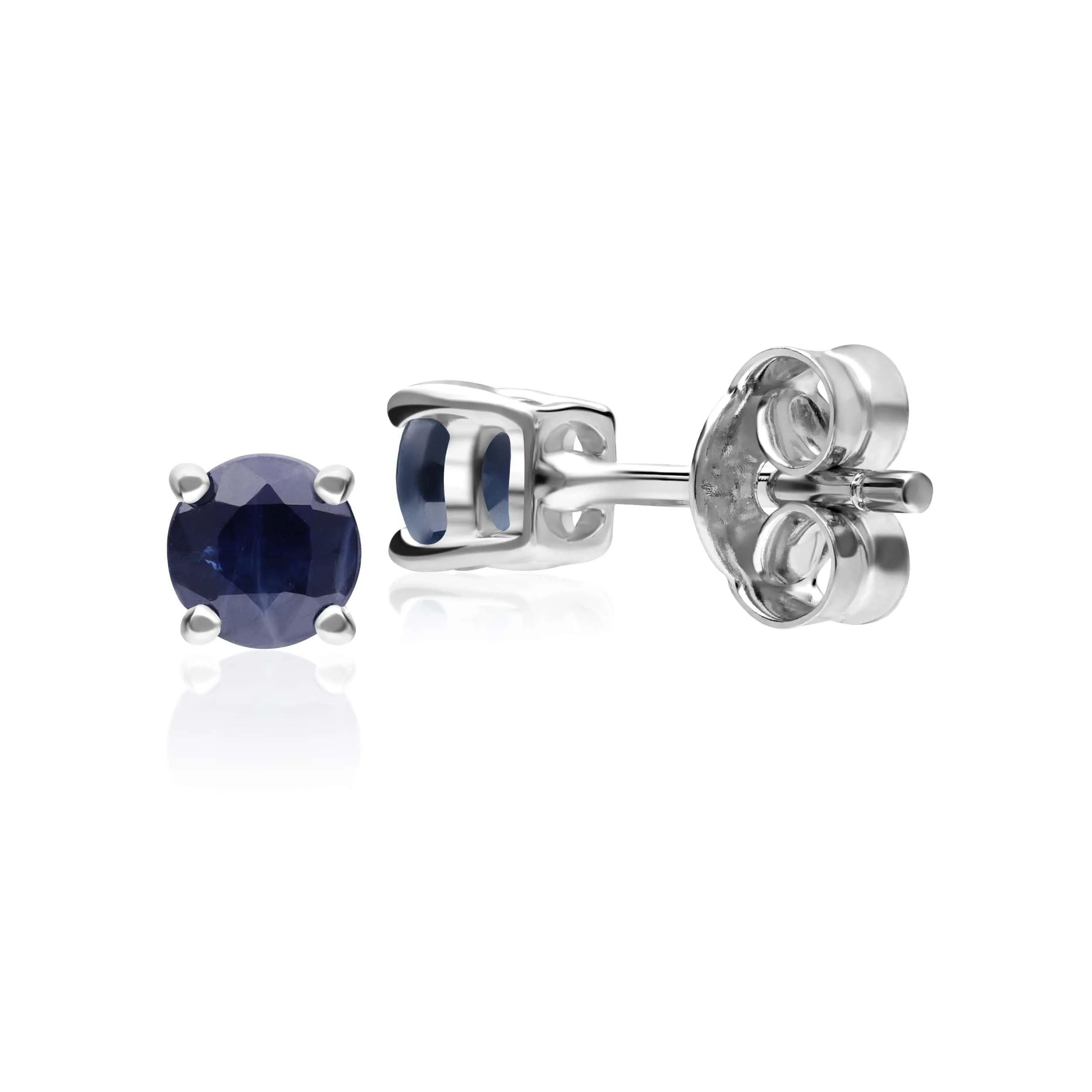 Classic Round Iolite Claw Set Stud Earrings in 9ct White Gold sold by Gemondo Jewellery product image thumbnail 3