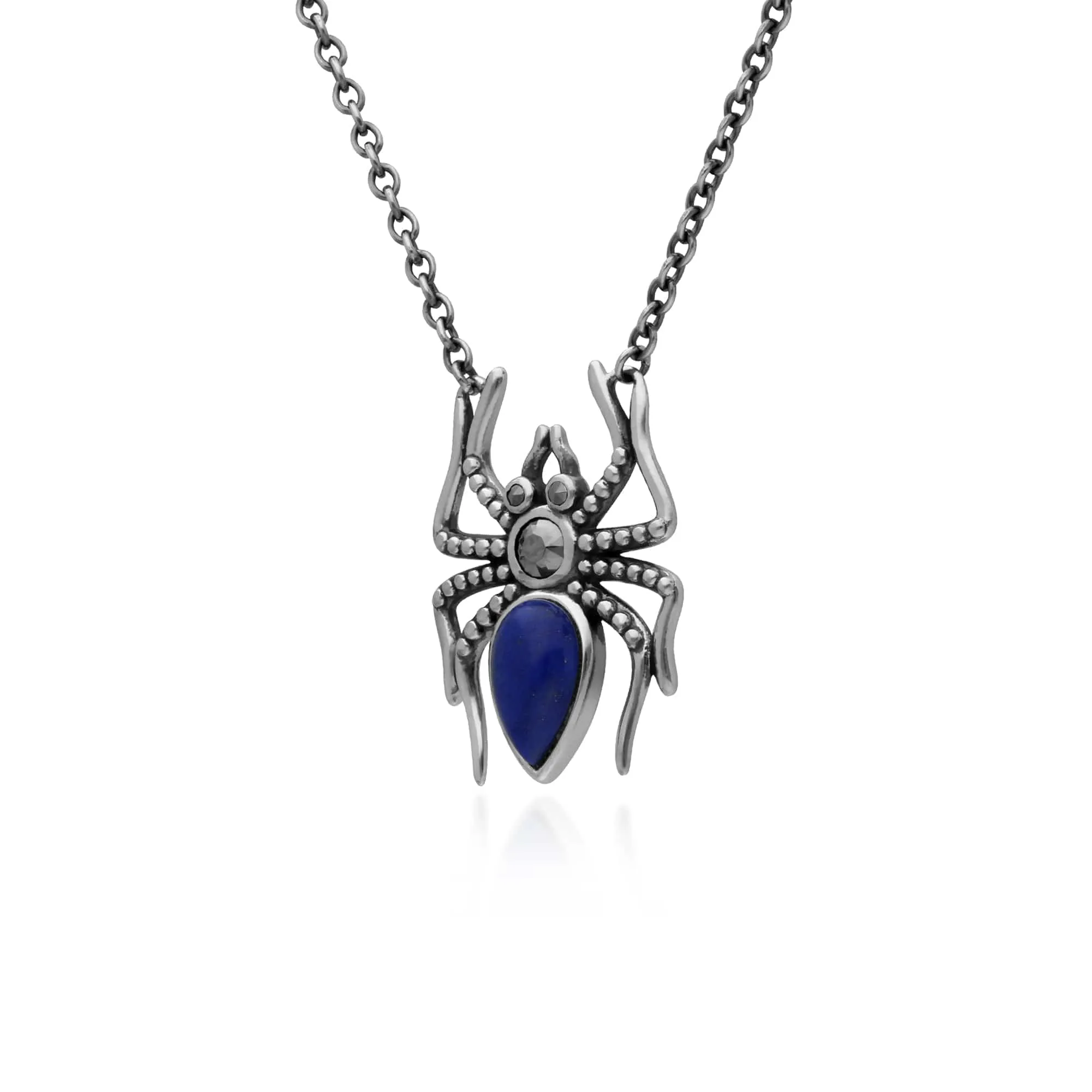 Gemondo Sterling Silver Lapis Lazuli & Marcasite Spider 45cm Necklace sold by Gemondo Jewellery product image thumbnail 2