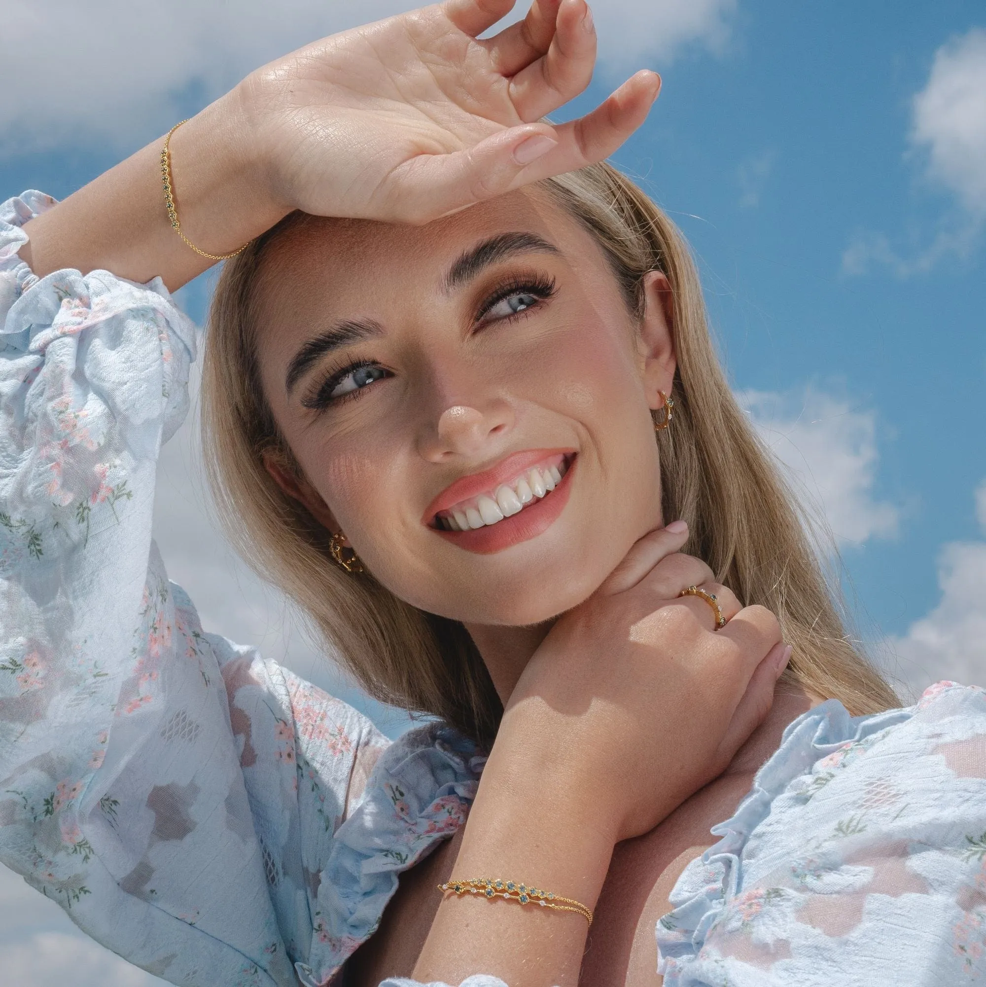 Modern Glam Topaz Glitz Bracelet In Gold Plated Sterling Silver sold by Gemondo Jewellery product image thumbnail 2