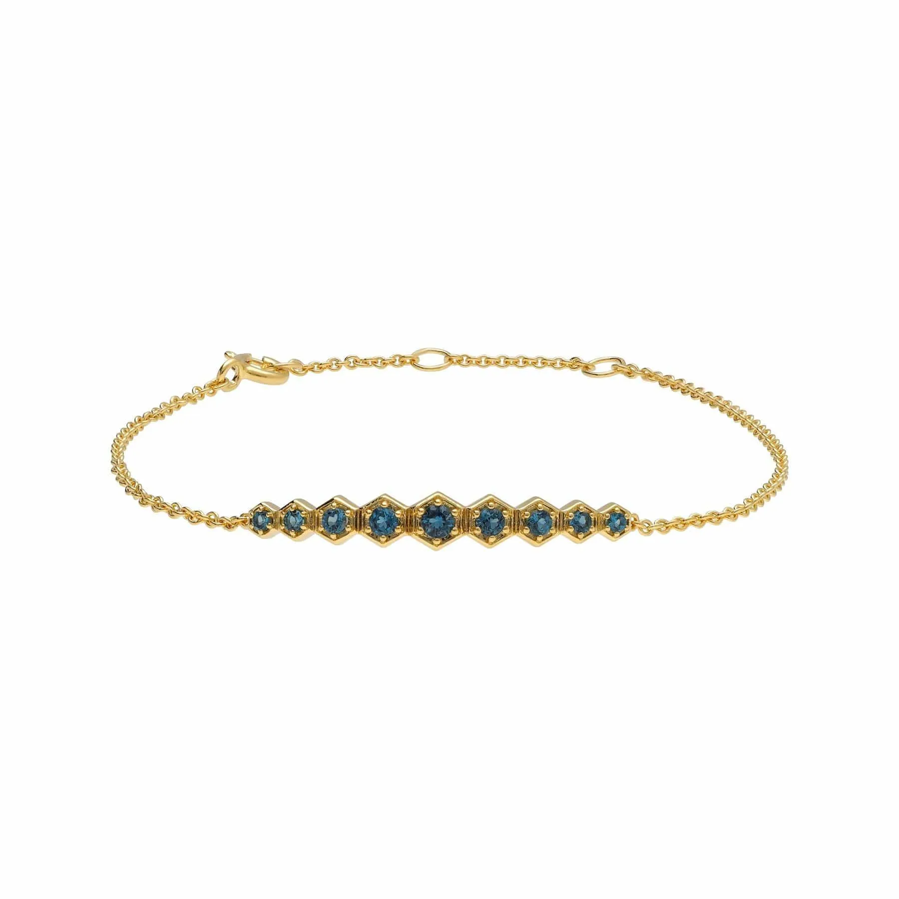 Modern Glam Topaz Glitz Bracelet In Gold Plated Sterling Silver sold by Gemondo Jewellery
