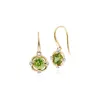 Gemondo 9ct Yellow Gold Peridot & Diamond Round Cut Halo Drop Earrings sold by Gemondo Jewellery